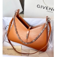 Top Design Givenchy Small Cut Out bag in shiny leather with chain 19119 Brown 2023