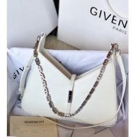 Inexpensive Givenchy Small Cut Out bag in shiny leather with chain 19119 White 2023