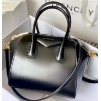 Top Quality Givenchy Mini Antigona bag in Box leather 9981 Black 2023