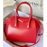 Best Quality Givenchy Mini Antigona bag in Box leather 9981 Red 2023