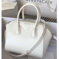 Buy Fashionable Givenchy Mini Antigona bag in Box leather 9981 White 2023