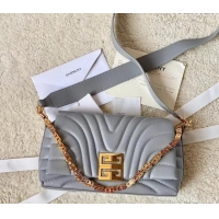 Reasonable Price Givenchy Small 4G Soft bag in quilted leather with chain 19935 Grey 2024