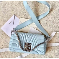 Original Cheap Givenchy Small 4G Soft bag in quilted leather with chain 19935 Light Blue 2024