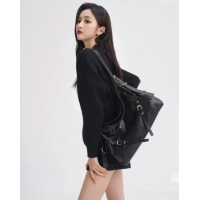 Well Crafted Givenchy Medium Voyou Shoulder Bag in Tumbled Buffalo Leather 2502 Black 2024