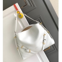 Well Crafted Givenchy Medium Voyou Shoulder Bag in Tumbled Buffalo Leather 2503 White 2024