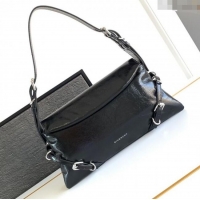 Best Quality Givenchy Small P'tit Voyou bag in patent leather 8013 Black 2025