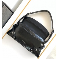 Best Quality Givenchy Small P'tit Voyou bag in patent leather 8013 Black 2025