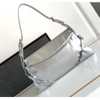 Famous Brand Givenchy Small P'tit Voyou bag in patent leather 8013 Silver 2025