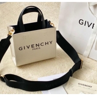 Top Grade Givenchy Mini G-Tote shopping bag in canvas 8016 Beige/Black 2025
