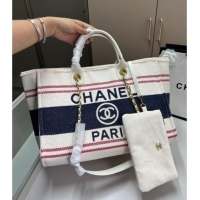 Market Sells Chanel Deauville Large Shopping Bag 0723 Navy Blue 2025