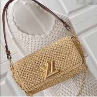 Good Quality Louis Vuitton Twist West Bag in Raffia Straw M25030 2025