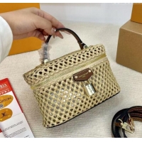 Well Crafted Louis Vuitton Vanity Chain Pouch in Straw M14303 2025
