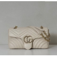 Best Price Gucci GG Marmont Medium Shoulder Bag 837267 White 2025