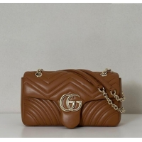 Grade Design Gucci GG Marmont Medium Shoulder Bag 837267 Brown 2025
