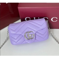 Modern Classic Gucci GG Marmont Mini Shoulder Bag 841290 Lilac Purple 2025