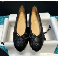 Unique Style Chanel Lambskin Ballet Flats CHB070731 Black