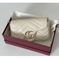 Particularly Recommended Gucci GG Marmont Mini Shoulder Bag 841290 White 2025