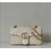 Fashion Discount Gucci GG Marmont Small Shoulder Bag 837280 White 2025