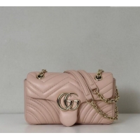 Spot Bulk Gucci GG Marmont Small Shoulder Bag 837280 Soft Pink 2025