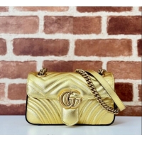 Famous Brand Gucci GG Marmont Matelasse Leather Mini Bag 446744 Gold-Tone 2025