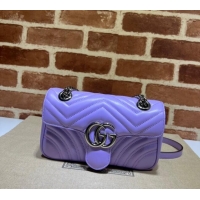 Market Sells Gucci GG Marmont Matelassé Leather Mini Bag 446744 Light Purple 2025