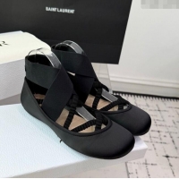 Luxury Classic Dior Shade Ballet Flats in Satin with Elastic Straps D0001 Black 2025