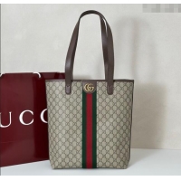 New Cheap Gucci Ophidia GG Canvas medium tote bag 834465 beige/Brown 2025