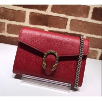 Super Quality Gucci Dionysus Leather Chain Wallet 401231 Red 2025
