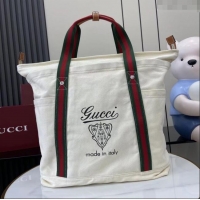Shop Cheapest Gucci Mens Printed canvas large tote bag 816863 Off White 2025