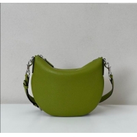 Best Product Gucci Men's B small shoulder bag in grainy leather 824529 Green 2025