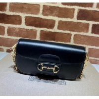 Well Crafted Gucci Horsebit 1955 small shoulder bag in Leather 735178 Black/Gold 2025