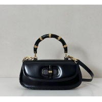 Most Popular Gucci Leather Bamboo Diva medium bag 827750 Black 2025