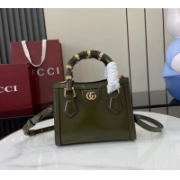 Trendy Design Gucci Diana Leather small tote bag 832936 Forest Green 2025