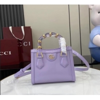 Shop Cheap Gucci Diana Leather small tote bag 832936 Lilac Purple 2025