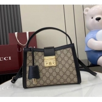 Unique Grade Gucci Padlock GG Canvas Medium Handbag 838992 Black 2025