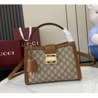 Buy Fashionable Gucci Padlock GG Canvas Medium Handbag 838992 Brown 2025