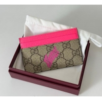 Promotional Gucci GG Monogram zip around wallet with print 835322 Beige/Bright Pink 2025