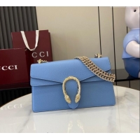 Top Design Gucci Dionysus medium shoulder bag in grainy leather 795005 Light Blue 2025