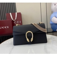 Unique Discount Gucci Dionysus medium shoulder bag in grainy leather 795005 Black 2025