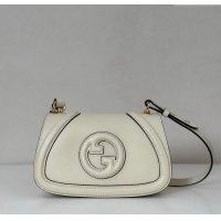 New Style Gucci Blondie Small Shoulder bag in Smooth Leather 815700 White 2025