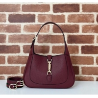 Best Quality Gucci Jackie 1961 medium bag in Grainy Leather 810232 Red 2025