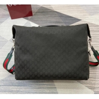 Buy Classic Gucci Mens GG canvas medium duffle bag 821668 Black 2025