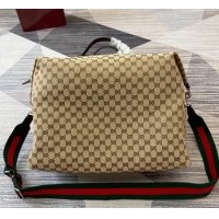 Best Luxury Gucci Mens GG canvas medium duffle bag 821668 Beige/Brown 2025