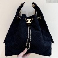 Well Crafted Chanel Suede Calfskin Medium Hobo Bag AS5311 Black 2025 Top Quality