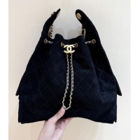 Well Crafted Chanel Suede Calfskin Medium Hobo Bag AS5311 Black 2025 Top Quality