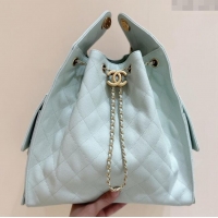 Trendy Design Chanel Haas Grained Calfskin Medium Hobo Bag AS5311 Light Green 2025 Top Quality