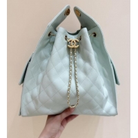 Trendy Design Chanel Haas Grained Calfskin Medium Hobo Bag AS5311 Light Green 2025 Top Quality