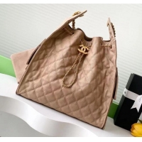 New Stylish Chanel Grained Calfskin Medium Hobo Bag AS5311 Light Brown 2025
