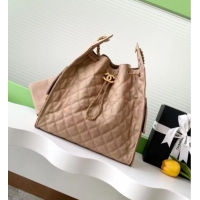 New Stylish Chanel Grained Calfskin Medium Hobo Bag AS5311 Light Brown 2025