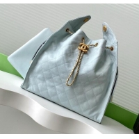 Best Price Chanel Grained Calfskin Medium Hobo bag AS5311 Light Blue 2025